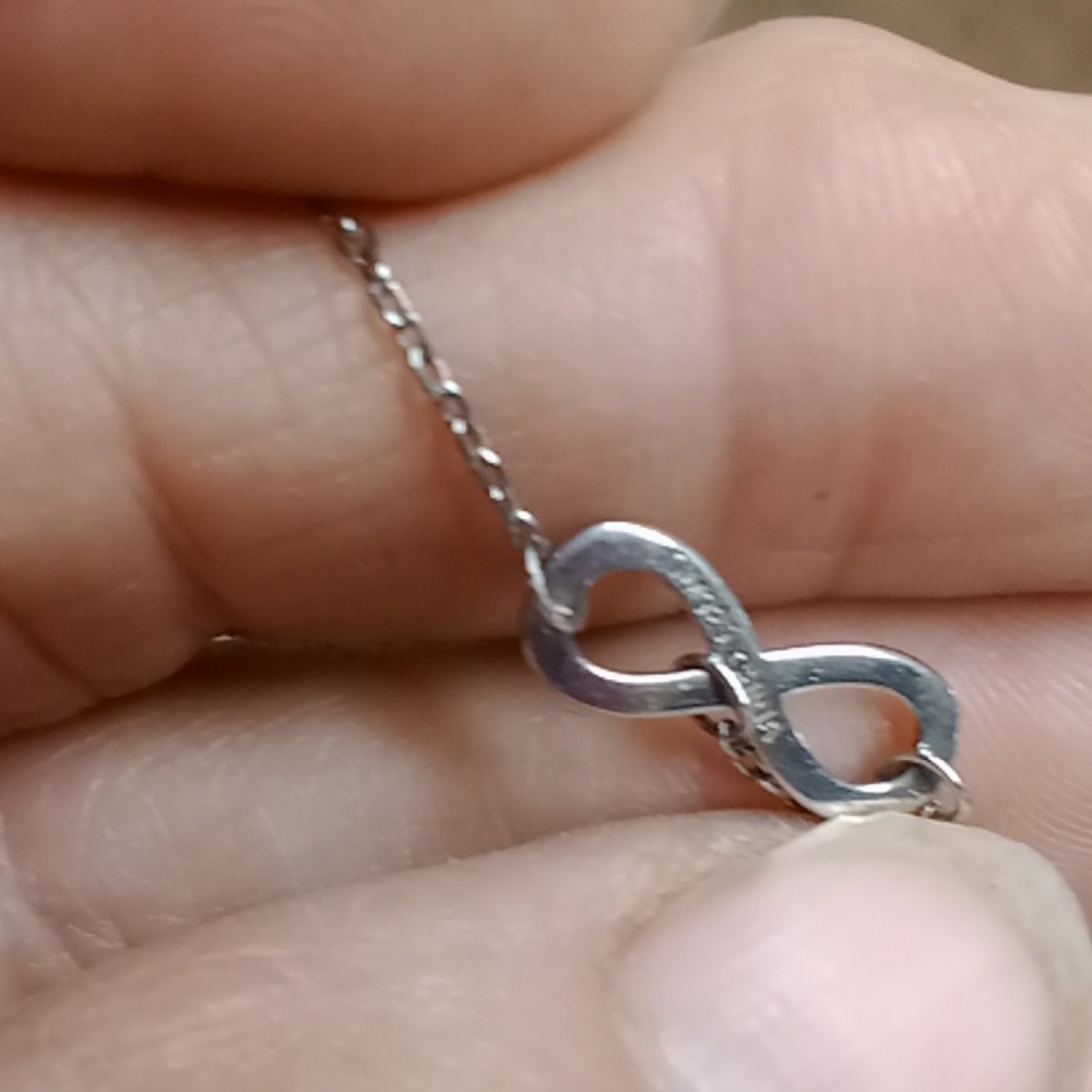 Sterling Silver Infinity Necklace #A413 - Picture 5 of 8